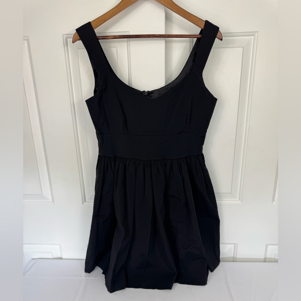 AQUA Black Sleeveless Fit and‎ Flare Square Neck Dress Size Large